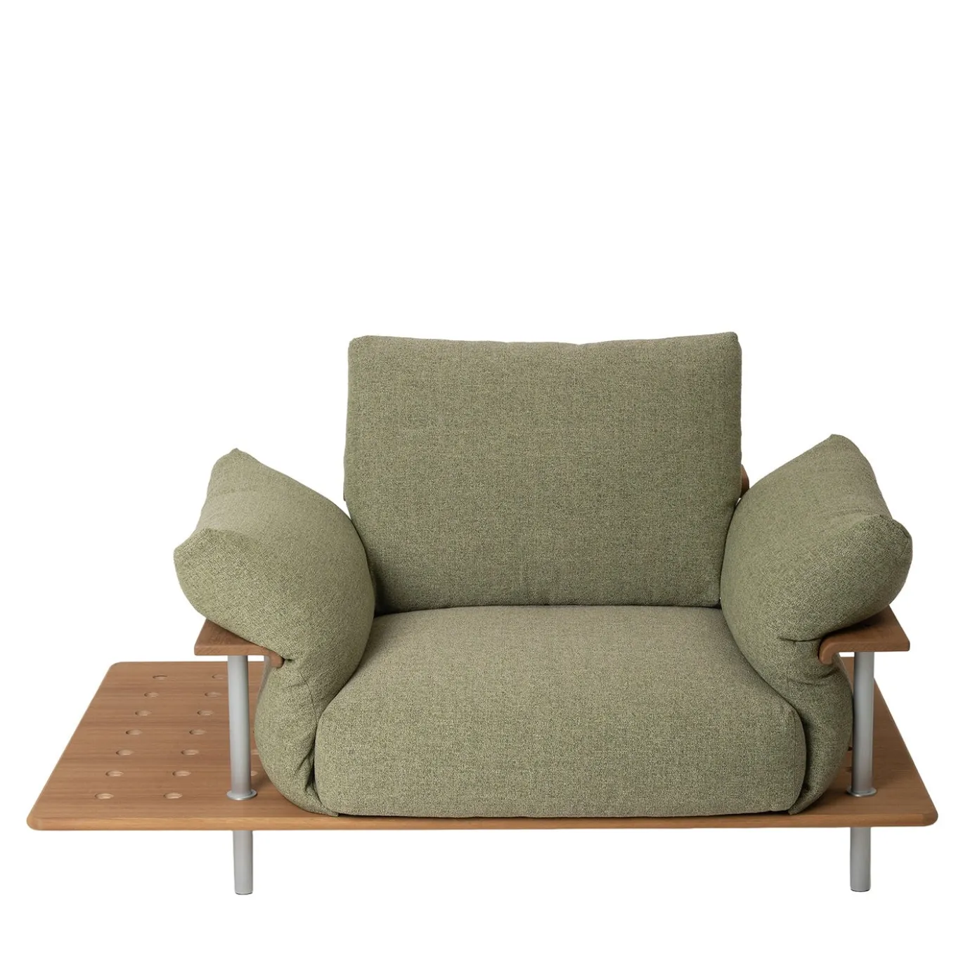Poltrona da esterno Stand Out verde con tavolino