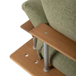 Poltrona da esterno Stand Out verde con tavolino