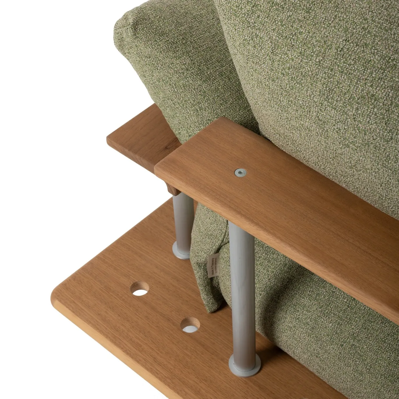 Poltrona da esterno Stand Out verde con tavolino