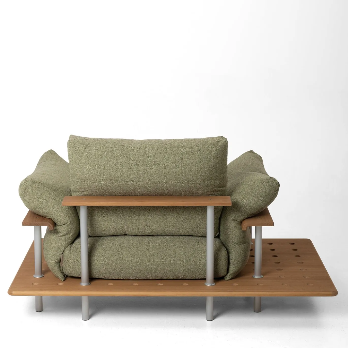 Poltrona da esterno Stand Out verde con tavolino