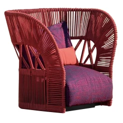 Poltrona da salotto Cliff Deco Red di Ludovica & Roberto Palomba