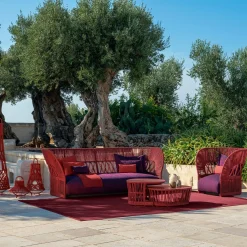 Poltrona da salotto Cliff Deco Red di Ludovica & Roberto Palomba
