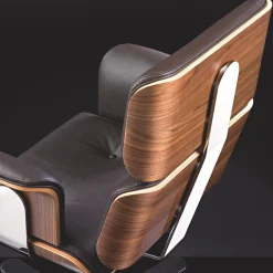 Poltrona da Ufficio Armadillo 5 in Pelle Marrone Scuro di Rainer Bachschmid