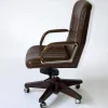 Poltrona da Ufficio Classica in Pelle Marrone