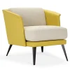 Poltrona Dizzy Beige con Struttura Gialla