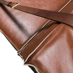 Poltrona Docker in pelle marrone cognac