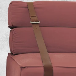 Poltrona Docker in velluto rosa antico