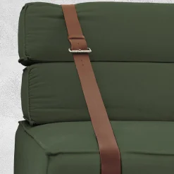 Poltrona Docker in velluto verde inglese