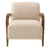 Poltrona Domino in noce beige