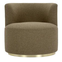 Poltrona Duke Marrone con base dorata