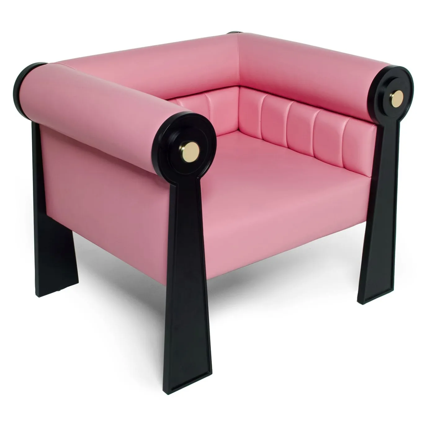 Poltrona East Side nera e rosa di Fred Palatinus
