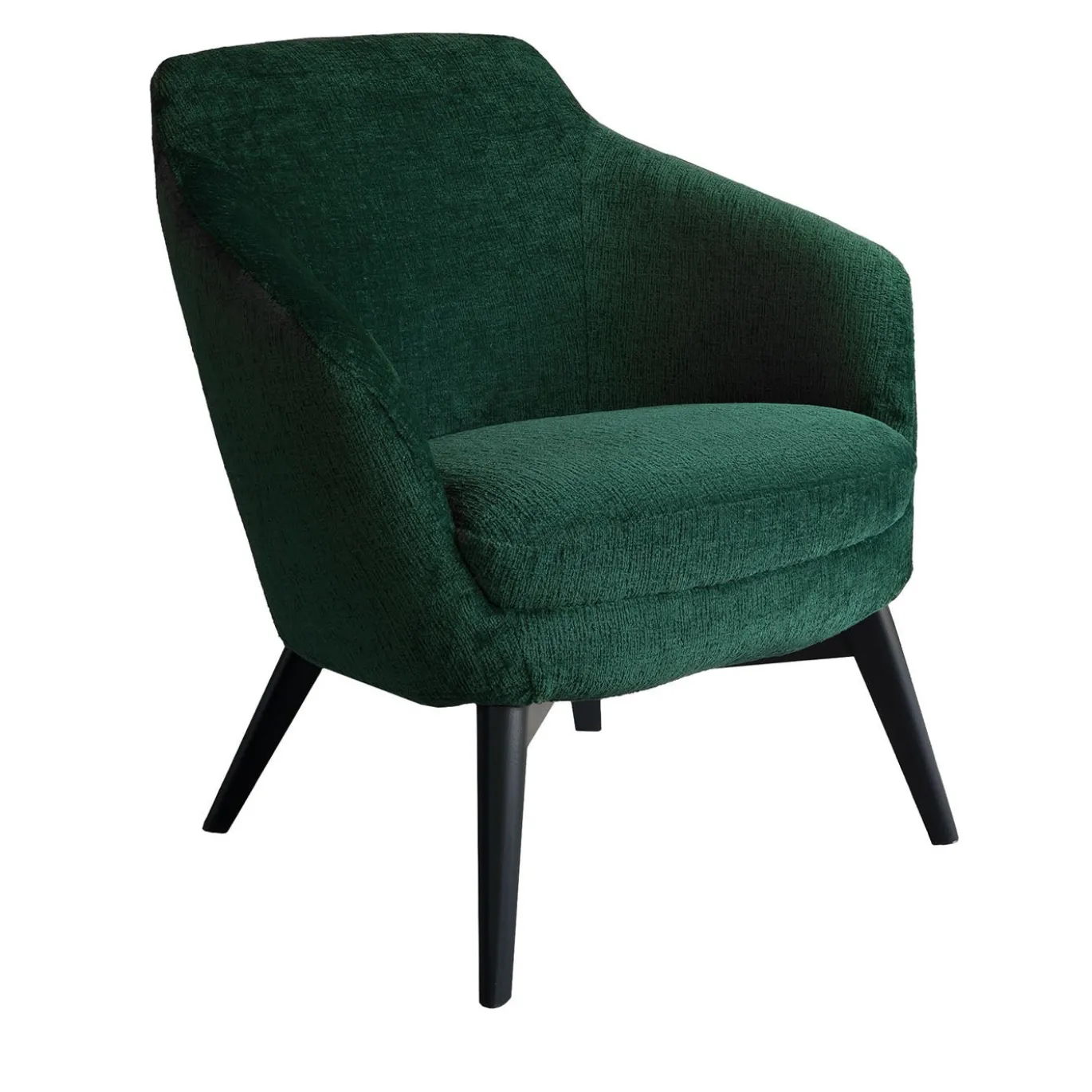 Poltrona Evelyn in Tessuto Verde Scuro
