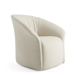 Poltrona Fulham in Bouclé Bianco