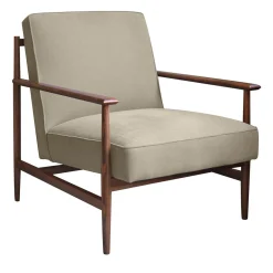 Poltrona Gaia in Lino-Cotone Kaki