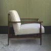 Poltrona Gaia in Lino e Cotone bianco