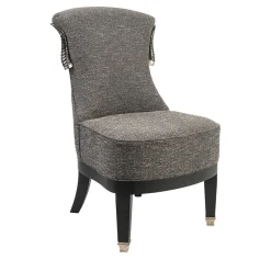 Poltrona Gazzella in tessuto grigio mélange