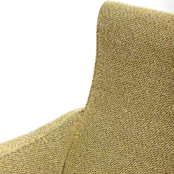 Poltrona Gillo Giallo Sabbia con Gambe Dorate
