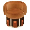 Poltrona girevole Cognac Pirouette Cleo