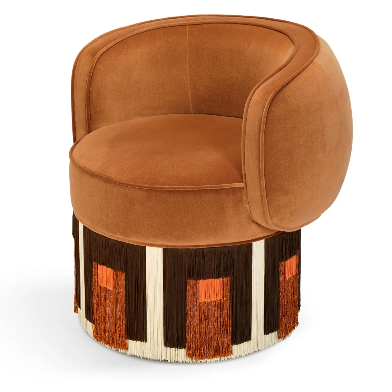 Poltrona girevole Cognac Pirouette Cleo