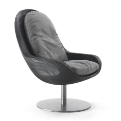 Poltrona girevole Creus Black di Pininfarina