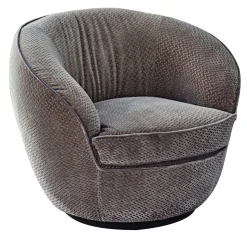 Poltrona girevole Giulia blu polvere