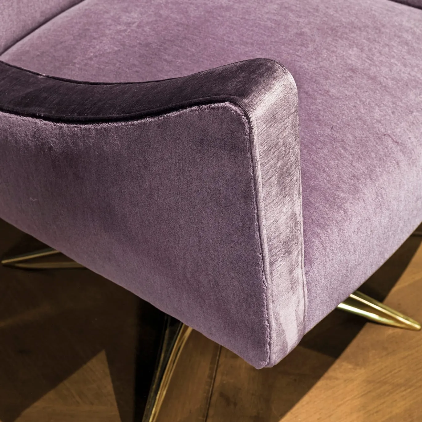 Poltrona girevole Jacquard Lilla