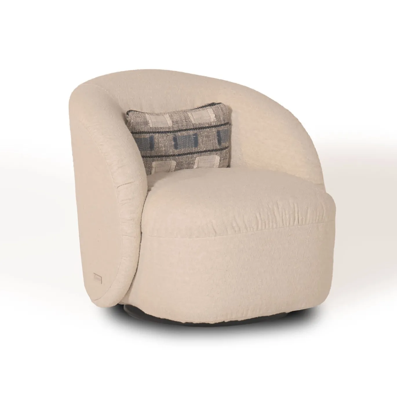Poltrona girevole Muffin bianco panna