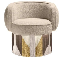 Poltrona girevole Pirouette Clu Tribe Beige di Lorenza Bozzoli