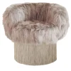 Poltrona girevole Pirouette rosa cipria