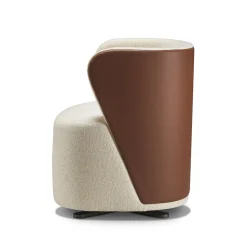 Poltrona girevole Spritz Beige e Marrone di Lorenza Bozzoli