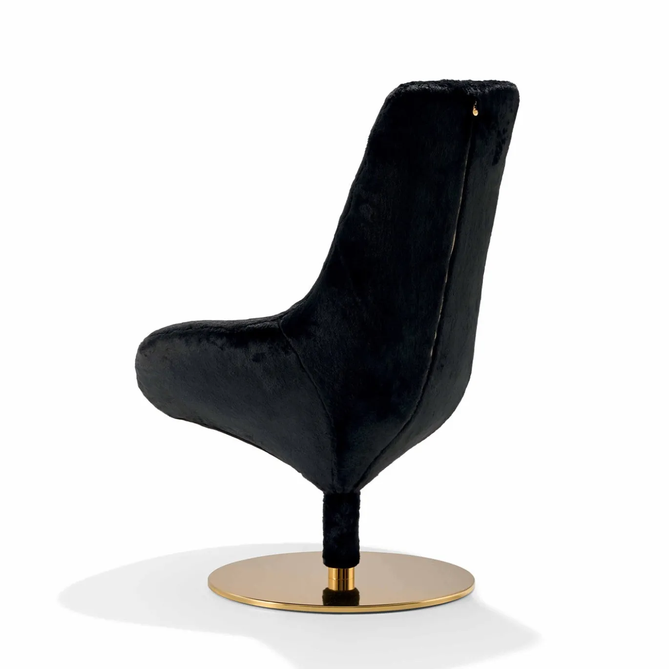 Poltrona girevole Versace Venus in finta pelliccia my fluffy nera