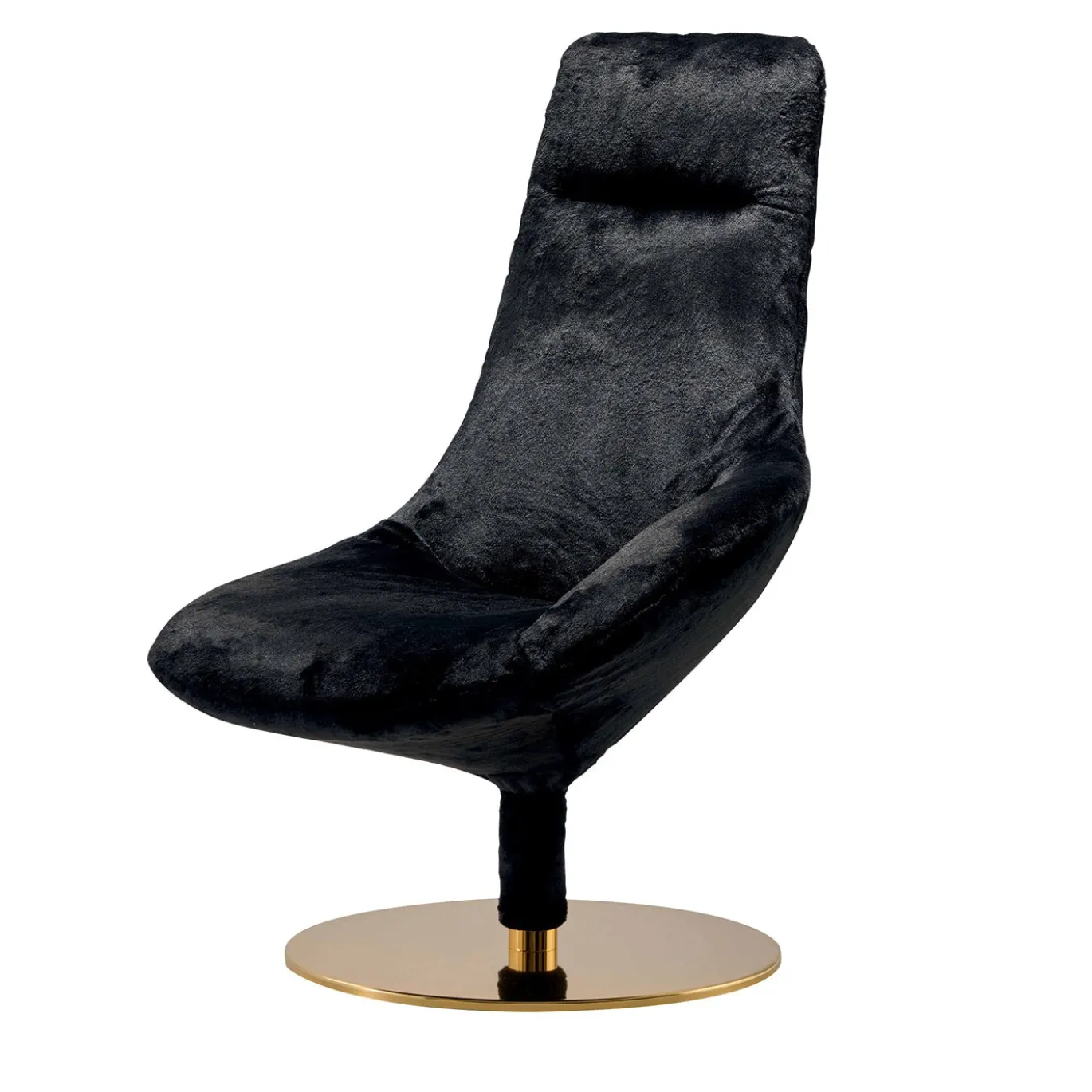 Poltrona girevole Versace Venus in finta pelliccia my fluffy nera