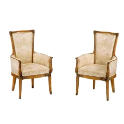 Poltrona Liberty bianco crema di Louis Majorelle