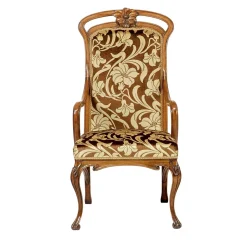 Poltrona Liberty francese in velluto floreale