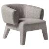 Poltrona Lola in tessuto greige di Paola Navone