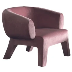 Poltrona Lola in velluto color malva di Paola Navone