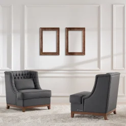 Poltrona Louisiana grigio scuro