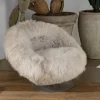 Poltrona Lounge Chantal in cashmere beige della Mongolia