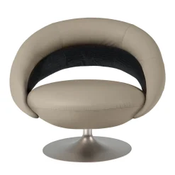 Poltrona Lounge Chantal in Pelle Beige
