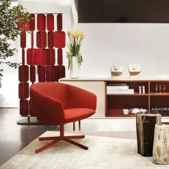 Poltrona lounge con schienale basso non rossa