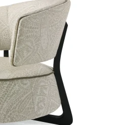 Poltrona Lounge Diana in Velluto Beige