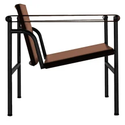 Poltrona Lounge Fauteuil � Dossier Basculant Marrone in Pelle
