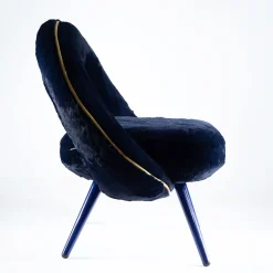 Poltrona Lounge Fluffy Dark Side Blu