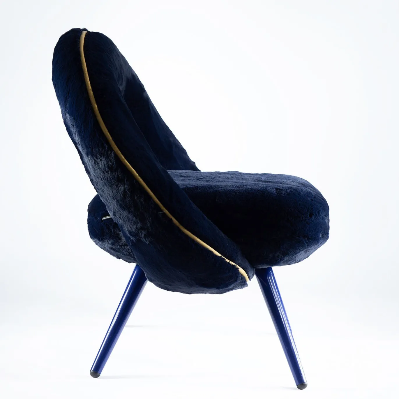 Poltrona Lounge Fluffy Dark Side Blu