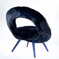 Poltrona Lounge Fluffy Dark Side Blu