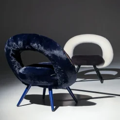 Poltrona Lounge Fluffy Dark Side Blu