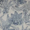 Poltrona Lounge Girevole Minerva con Motivo Animale Blu