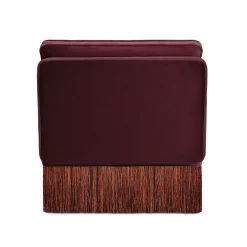 Poltrona Lounge Lilli Modular Bordeaux Con Frange Multicolore