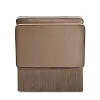 Poltrona lounge modulare beige Lilli con frange marroni