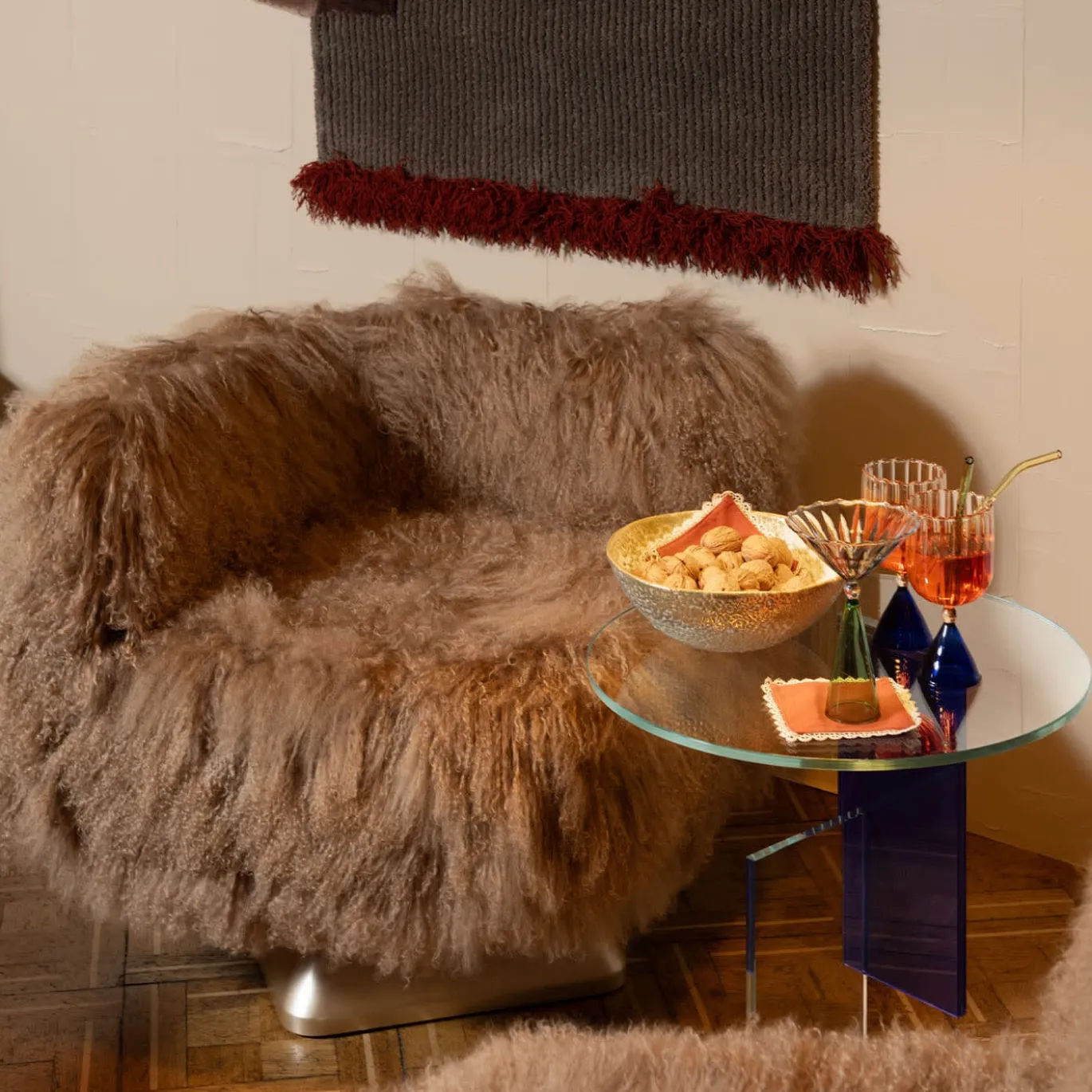 Poltrona Lounge Pemba Beige di Lorenza Bozzoli